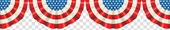 Flag of the United States Banner Bunting , Semicircular American flag banner creatives transparent background PNG clipart