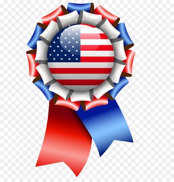 Flag of the United States Clip art - USA Flag Rosette Ribbon PNG Clipart Image 