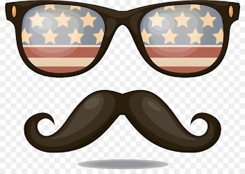 Flag of the United States Sunglasses - Retro beard 