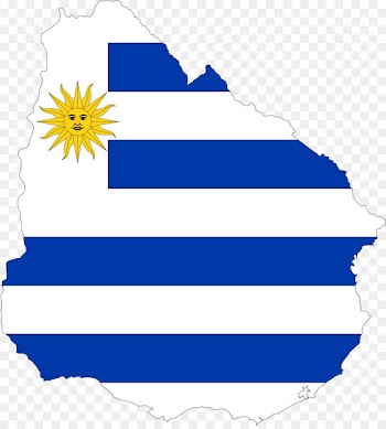 Flag of Uruguay Vector Map - country 