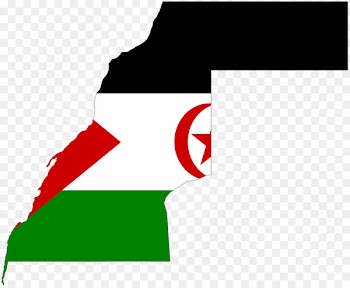 Flag of Western Sahara Map Flag of Morocco - map 