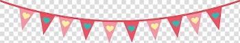 Flag , Valentine pull color flag material transparent background PNG clipart