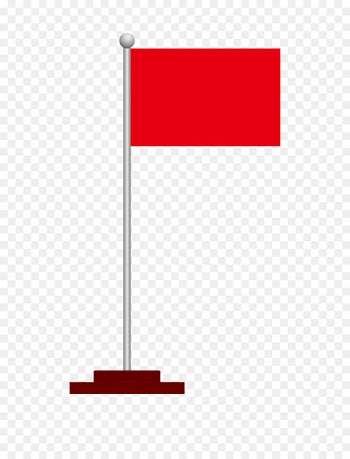 Flagpole Computer file - Red flag Road flagpole 