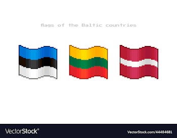 flags of the baltic countries