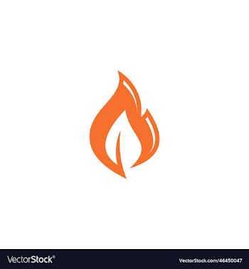 flame and leaf combination abstract shape logo