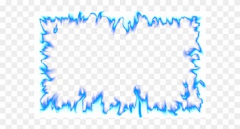 Flame Border Png Download - Blue Fire Border Png