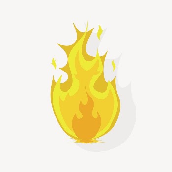 Flame clipart, illustration vector. Free | Free Vector - rawpixel