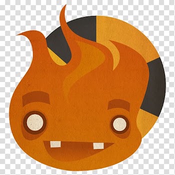 Flame face , orange font, Burn transparent background PNG clipart