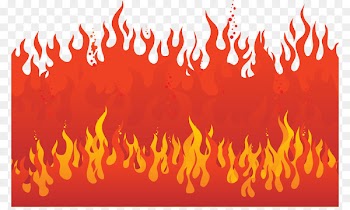 Flame Fire - Vector painted red flame 