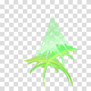 Flame Fractal Tubes, green lights transparent background PNG clipart