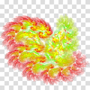 Flame Fractal Tubes, red and yellow smokes transparent background PNG clipart