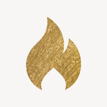 Flame gold icon, glittery design | Free Icons - rawpixel