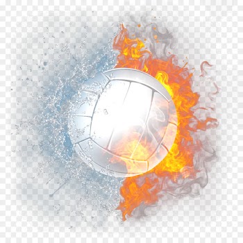 Flame - HD creative visual fire and water volleyball pictures 