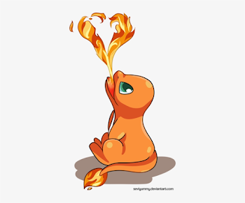 Flame Heart By Seviyummy - Cute Charmander PNG Image | Transparent ...