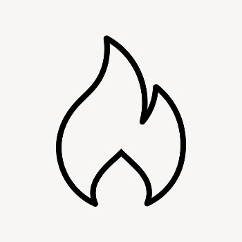 Flame icon, line art illustration | Free Icons - rawpixel