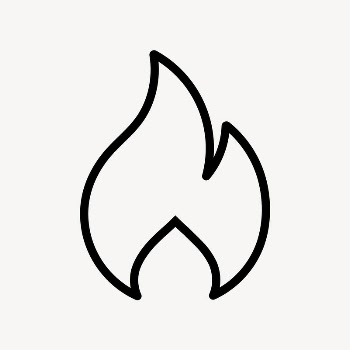 Flame icon, line art illustration | Free Icons - rawpixel