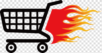 Flame Shopping Cart Icon Free HQ Image