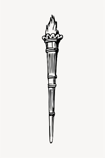 Flame torch illustration clipart vector. | Free Vector - rawpixel