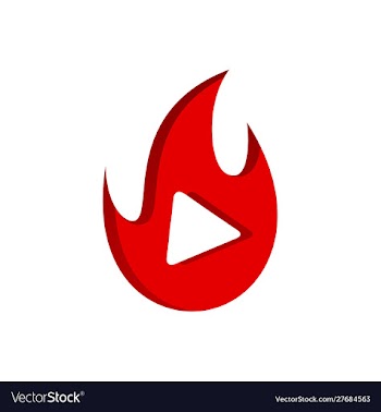 Flame video logo template vector image