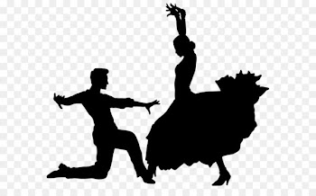 Flamenco Dance Silhouette Clip art - Flamenco Dancers Silhouette PNG Transparent Clip Art Image 