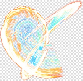 Flames , yellow and blue abstract painting transparent background PNG clipart