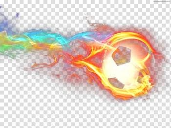Flaming soccer ball illustration, Neon Museum Neon lighting Fire Football, football transparent background PNG clipart