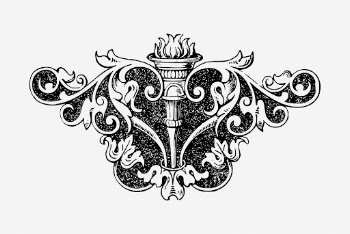 Flaming torch, vintage ornament illustration. | Free Photo Illustration - rawpixel