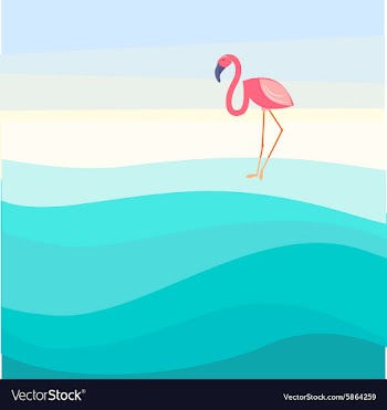 Flamingo background vector image