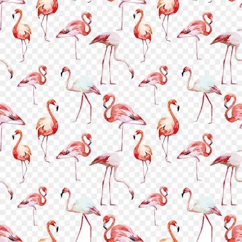 Flamingo Bird Wallpaper - Watercolor seamless background vector flamingo 