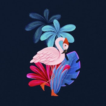 Flamingo, black design, animal illustration | Free Photo Illustration - rawpixel