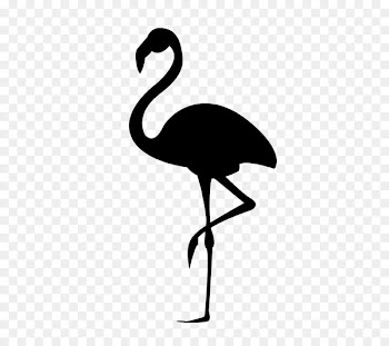 Flamingo Silhouette Stencil - flamingo 