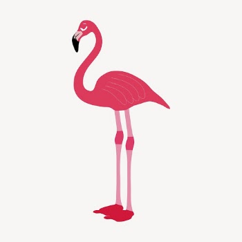 Flamingo sticker, cartoon animal illustration | Free Vector - rawpixel