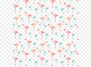 Flamingos Coconut Euclidean vector - Pink flamingos and coconut trees vector 