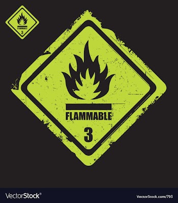 Flammable sign grunge vector image