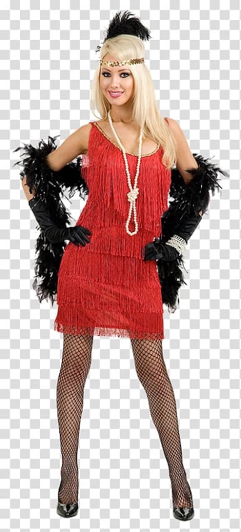 Flapper 1920s Halloween costume Dress, dress transparent background PNG clipart