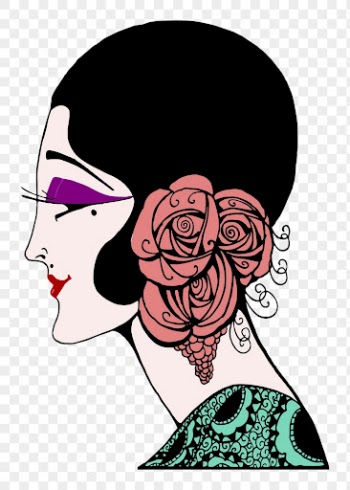 Flapper lady png sticker illustration, | Free PNG - rawpixel