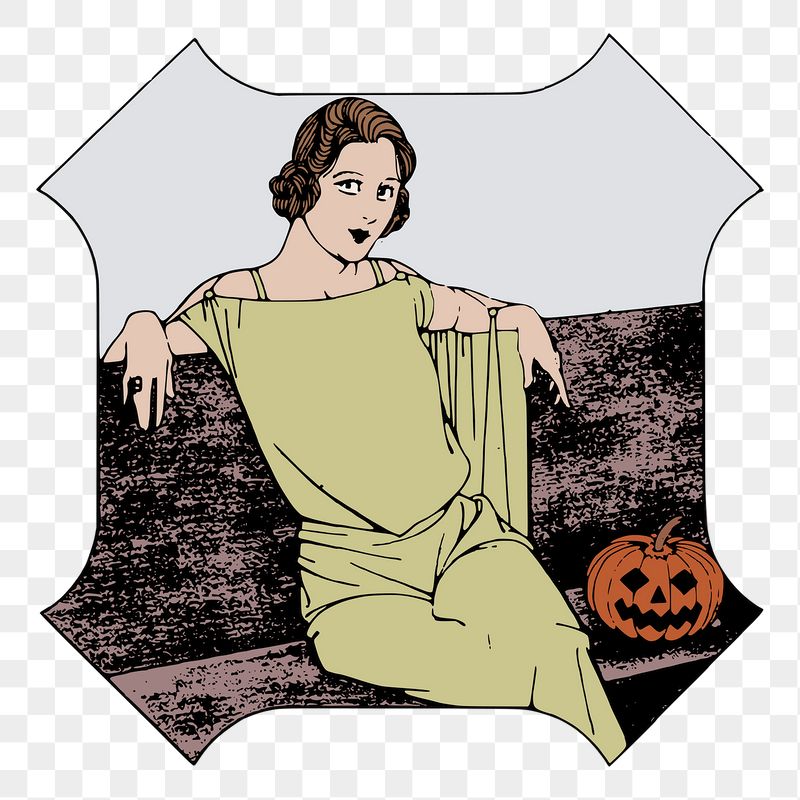 Flapper woman png halloween sticker | Free PNG - rawpixel