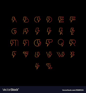 flash alphabet font letters modern design font