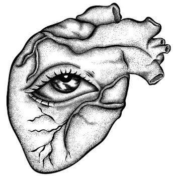 Flash old school tattoo human heart outline vintage psd icon