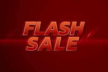 Flash sale shopping 3D neon speed text red… | Free stock illustration | High Resolution graphic