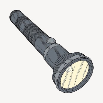 Flashlight torch clipart, color drawing | Free PSD - rawpixel