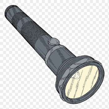 Flashlight torch png color drawing, | Free PNG - rawpixel