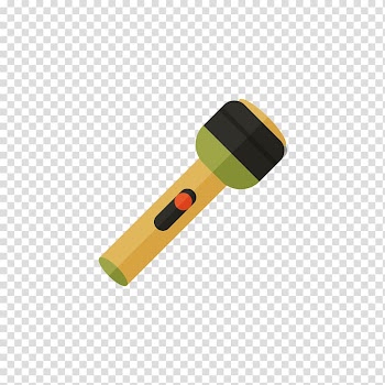Flashlight, Yellow flashlight transparent background PNG clipart