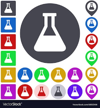 Flask Icon Set vector image