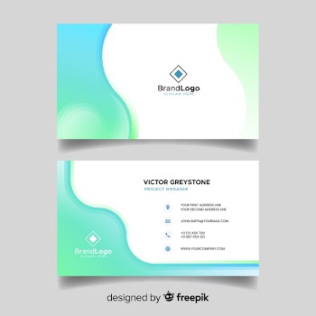 Flat abstract business card template Free Vector