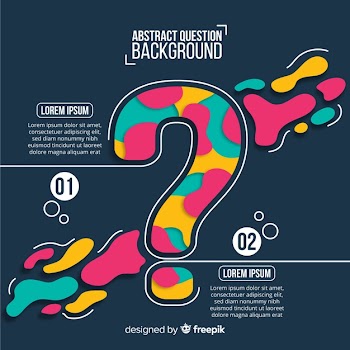 Flat abstract question background template Free Vector