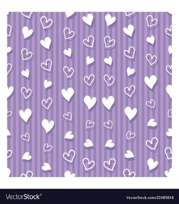 Flat and contour hearts vector image