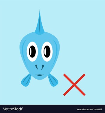 Flat aquarium fish silhouette colorful cartoon vector image