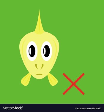 Flat aquarium fish silhouette colorful cartoon vector image