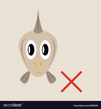 Flat aquarium fish silhouette colorful cartoon vector image